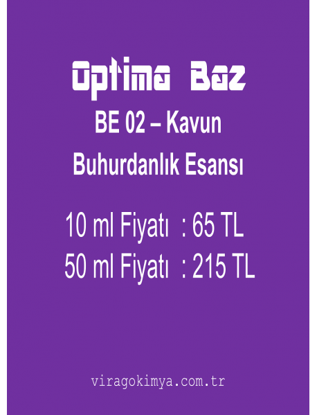 Optima Baz BE - 02 Kavun Buhurdanlık Esansı 