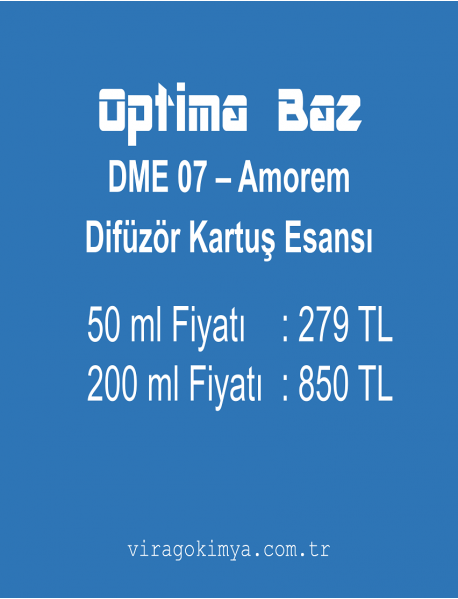 Optima Baz DME 07 - Amoren Difüzör Kartuş Esansı