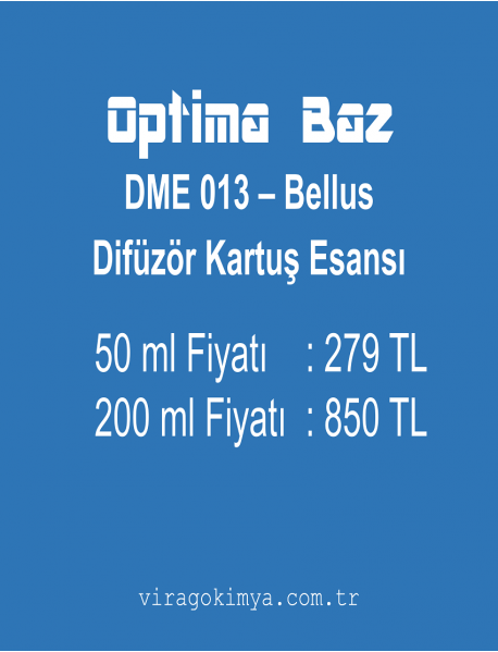 Optima Baz DME 013 - Bellus Difüzör Kartuş Esansı