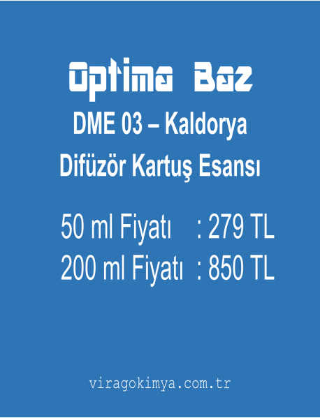 Optima Baz DME 03 - Kaldorya Difüzör Kartuş Esansı