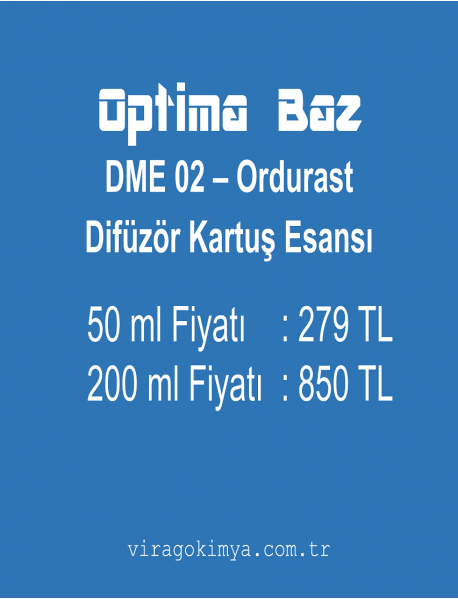 Optima Baz DME 02 - Ordurast Difüzör Kartuş Esansı