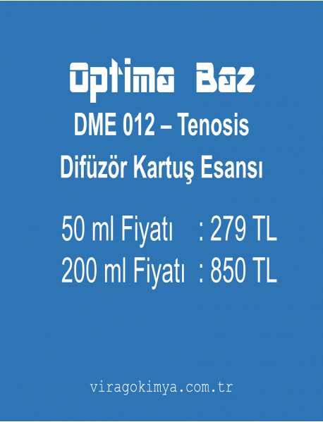 Optima Baz DME 012 - Tenosis Difüzör Kartuş Esansı