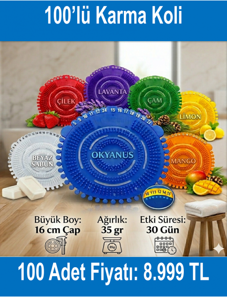 Pisuvar Koku Giderici 100'lü Karma Koli - Virago Kimya Pisuvar Koku Giderici 100'lü Karma Koli - Virago Kimya