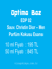 Optima Baz EDP 02 - Christin Dior Men Parfüm Kokusu Esansı