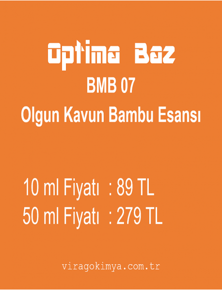 Optima Baz BMB - 07 Olgun Kavun Bambu Esansı 