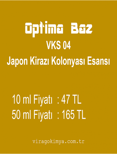 Optima Baz VKS - 04 Japon Kirazı Kolonyası Esansı 
